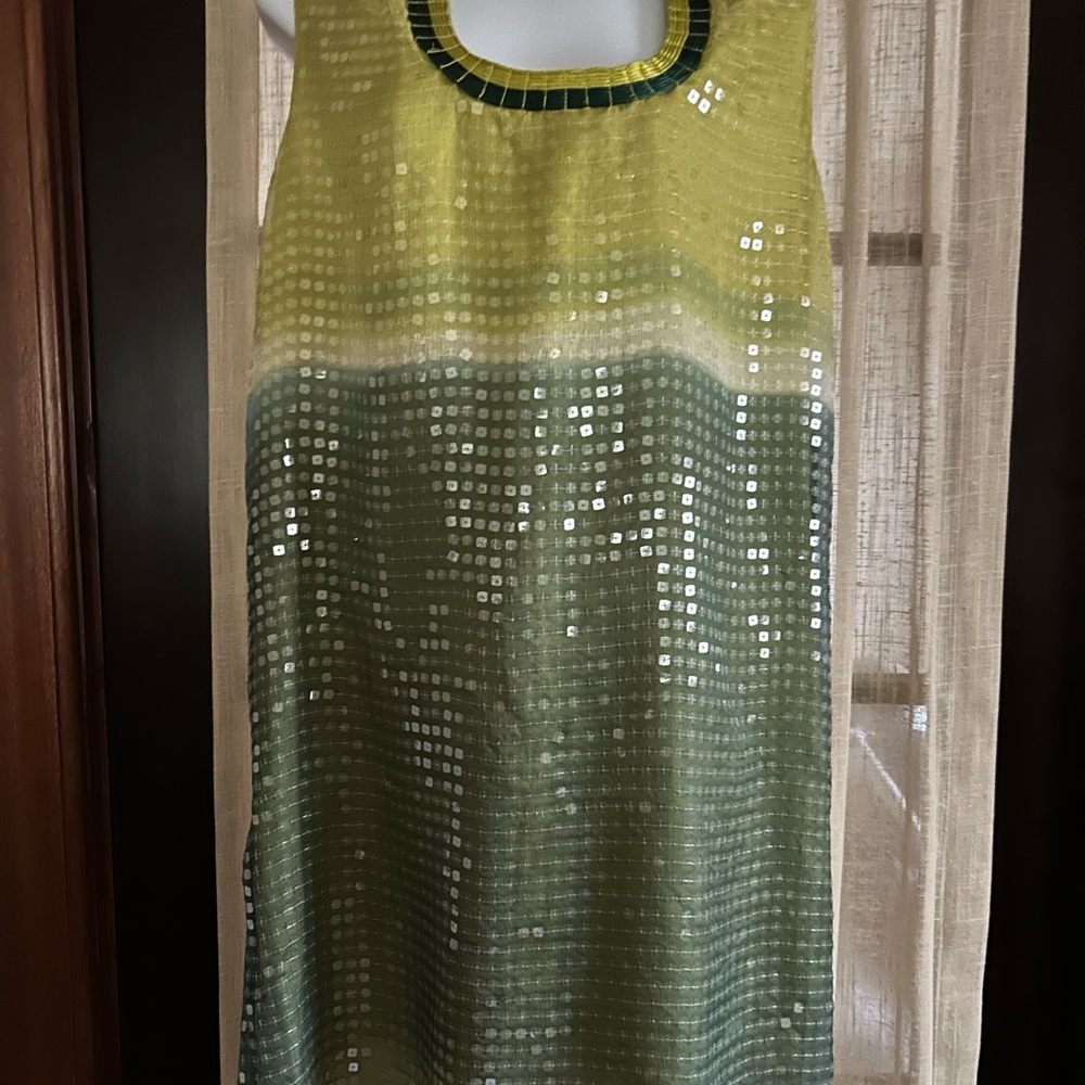 Green sequin dress